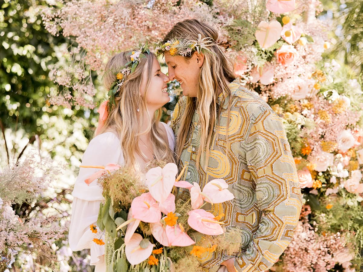 A romantic garden wedding at a private residence for Emily and Evan in San Diego, planned by Bliss Events.